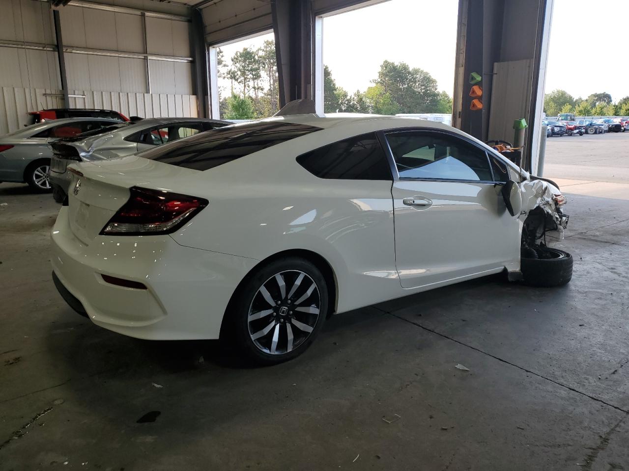 2015 Honda Civic VIN 2HGFG3B07FH531870 Copart auction photo, front end / side damage thumbnail 3