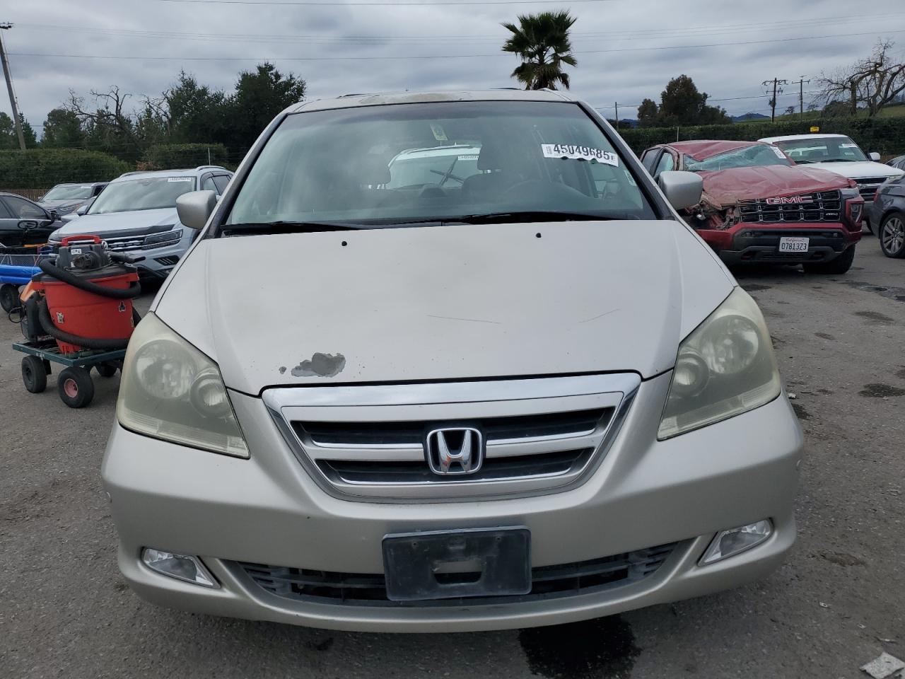 2007 Honda Odyssey VIN 5FNRL38867B007783 Copart auction photo, vandalism damage thumbnail 5