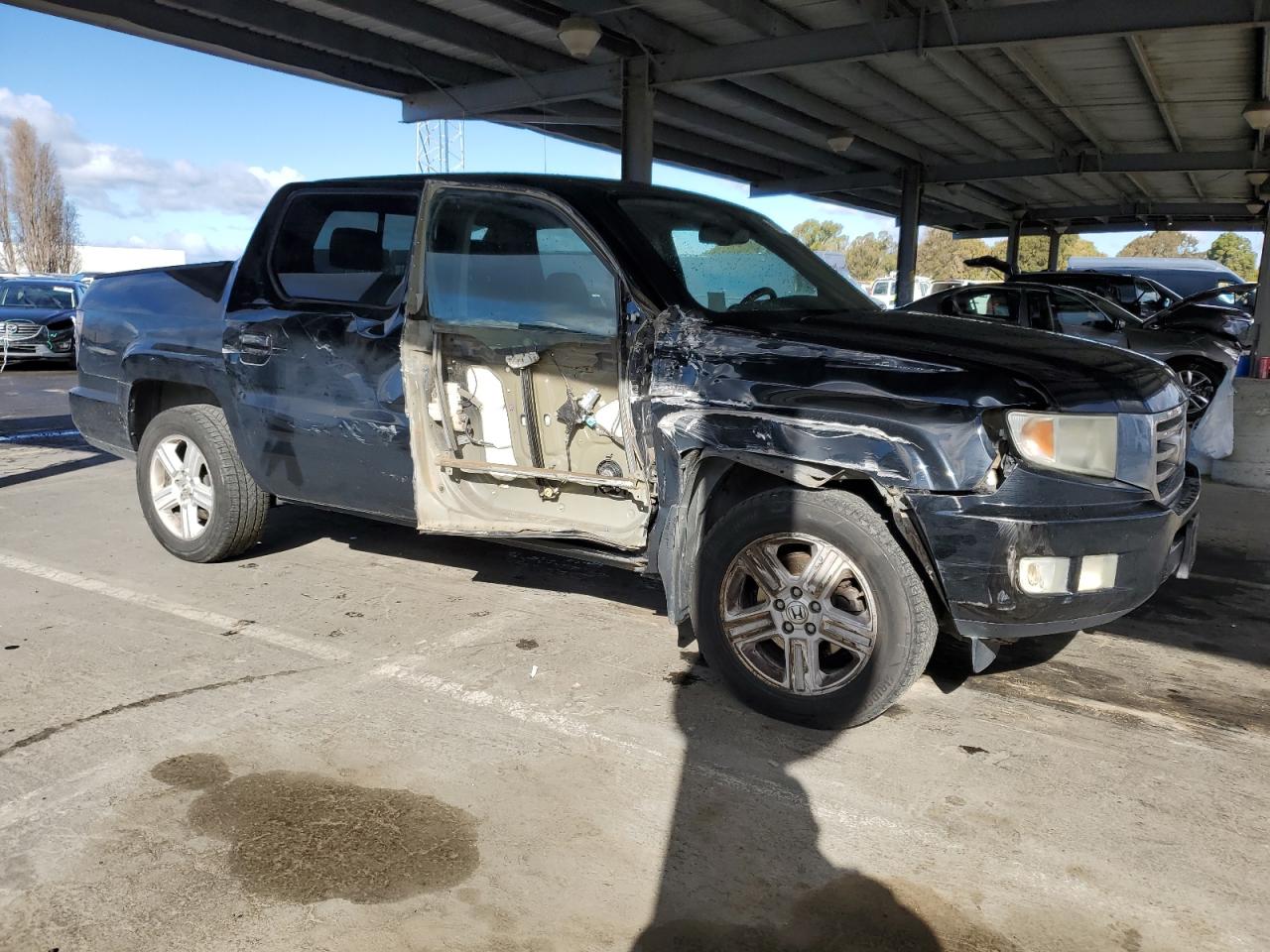 2013 Honda Ridgeline VIN 5FPYK1F56DB004655 Copart auction photo, side damage thumbnail 4