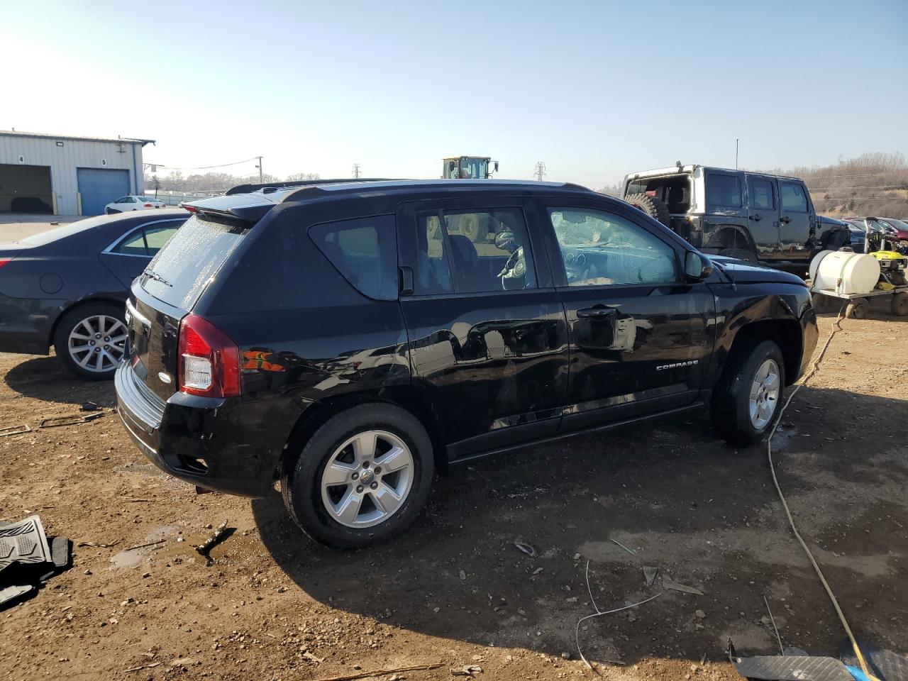 2017 Jeep Compass VIN 1C4NJCEA3HD156334 Copart auction photo, side / front end damage thumbnail 3
