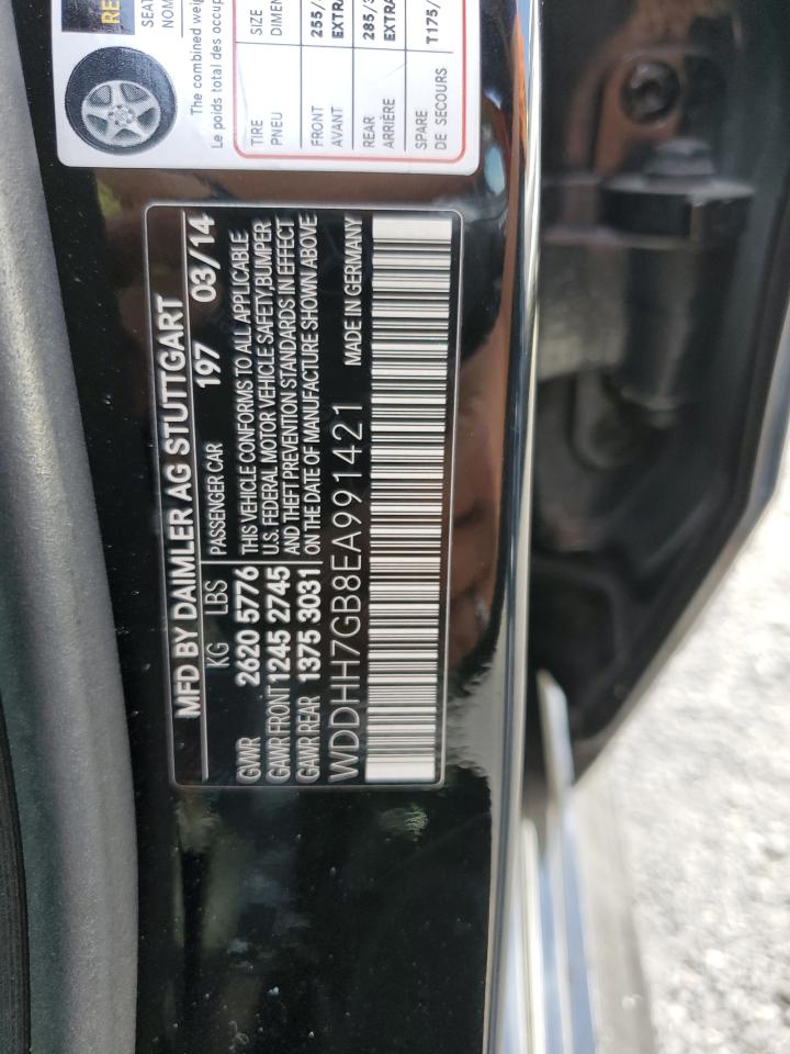 2014 Mercedes-Benz E-klasse VIN WDDHH7GB8EA991421 Copart auction photo, water/flood damage thumbnail 13