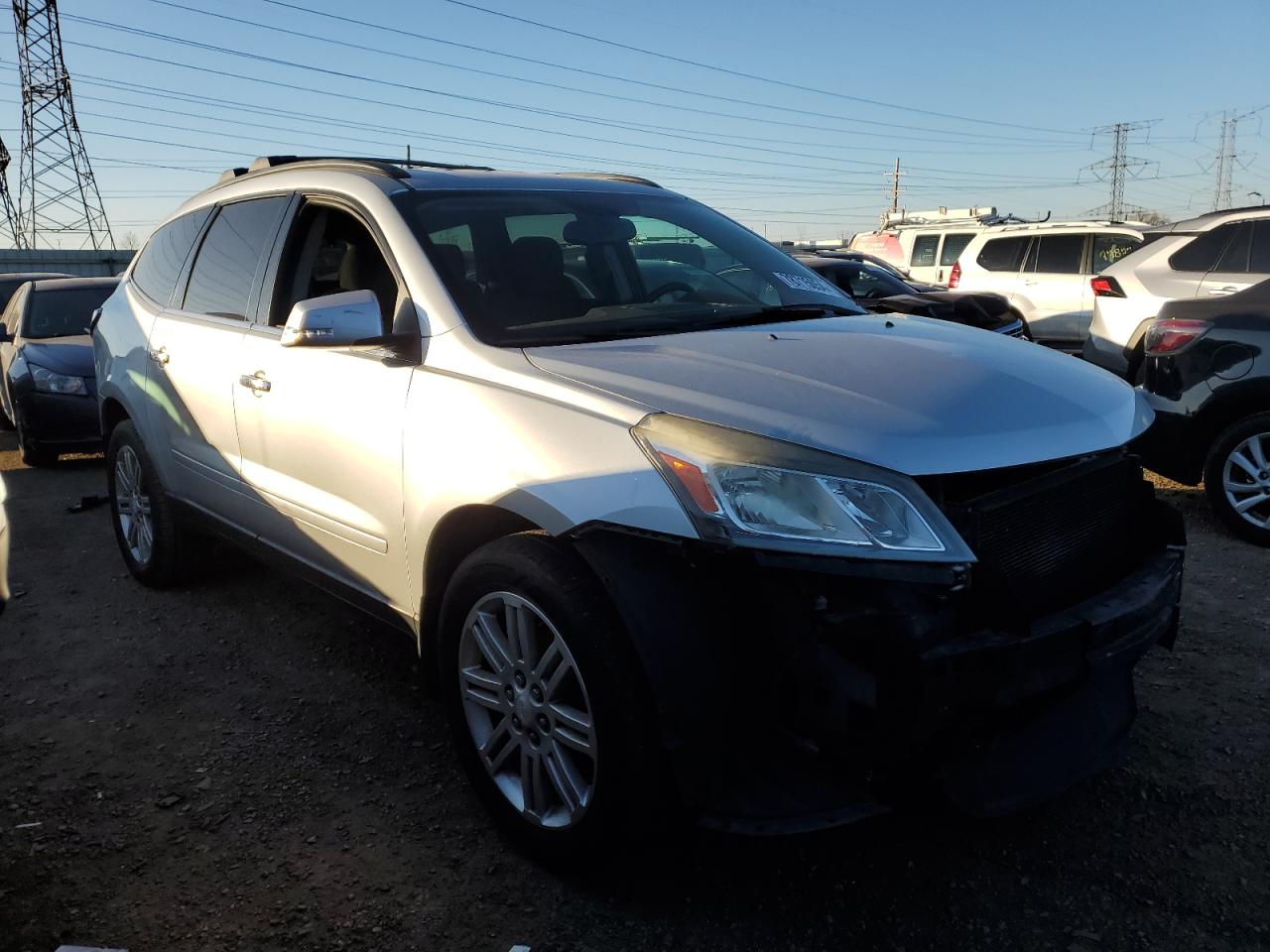 2014 Chevrolet Traverse VIN 1GNKRGKD5EJ165171 Copart auction photo, front end damage thumbnail 4