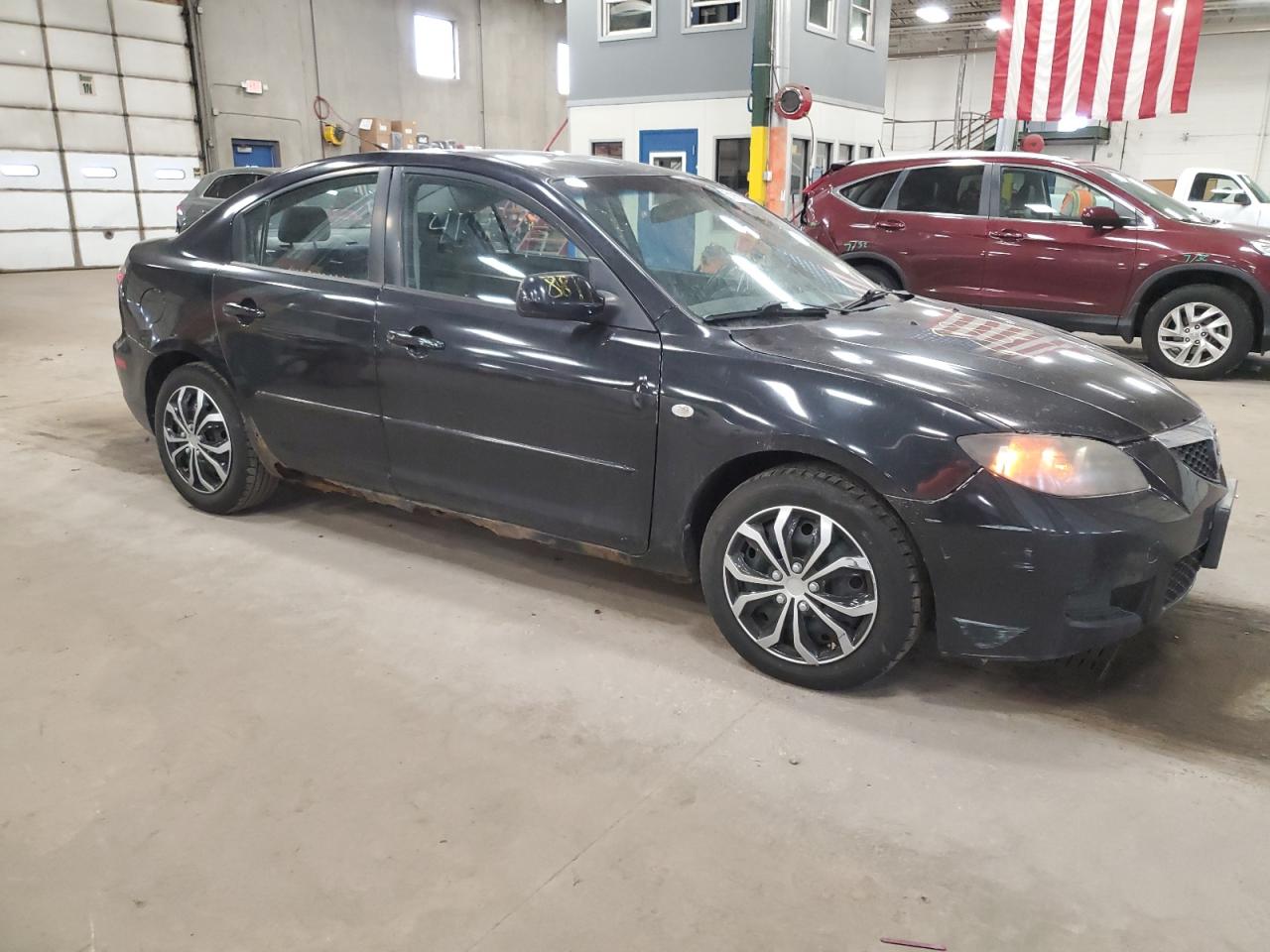 2008 Mazda 3 VIN JM1BK12FX81783425 Copart auction photo, side damage thumbnail 4