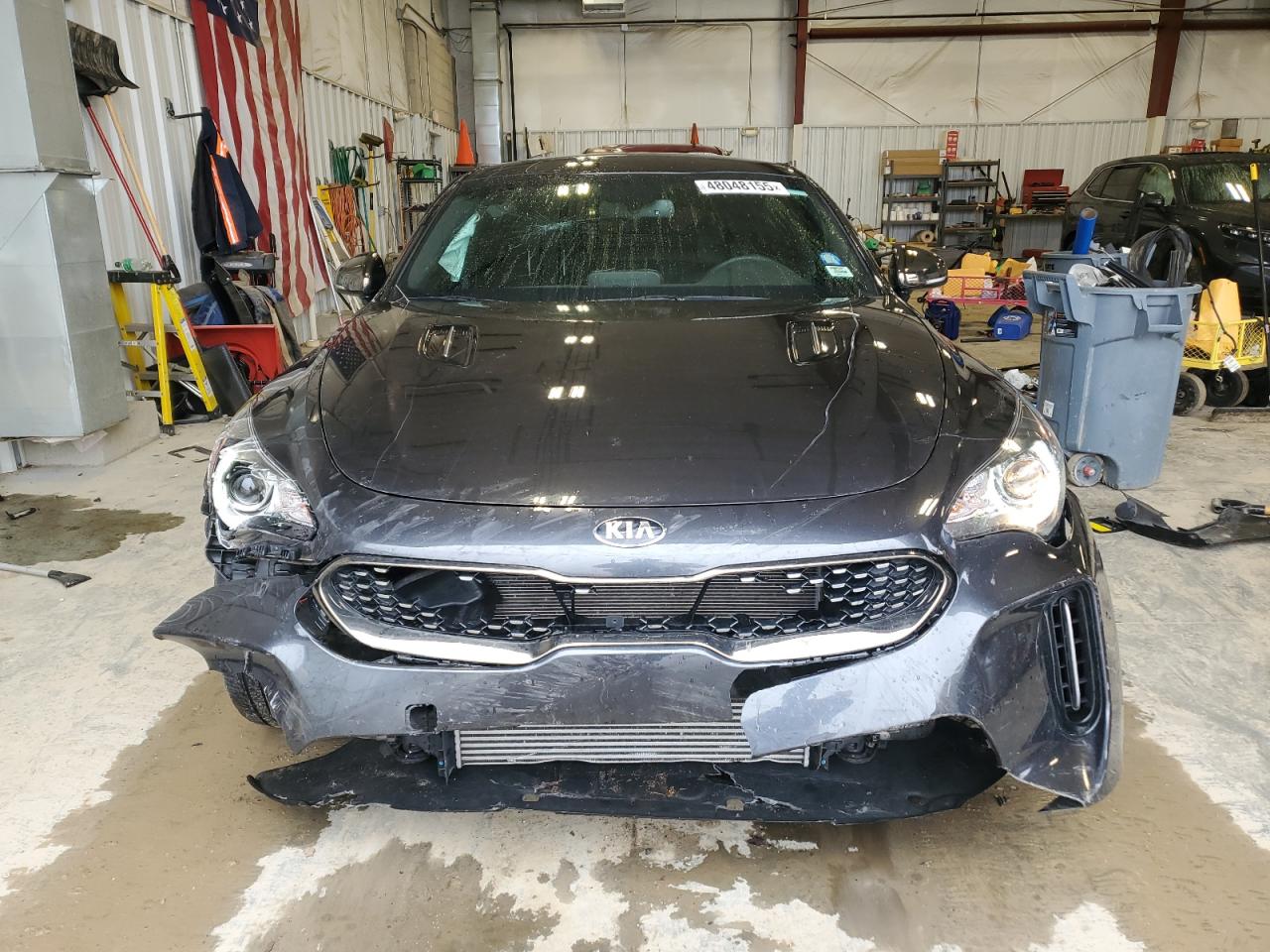 2021 KIA Stinger VIN KNAE15LA9M6087949 Copart auction photo, front end / side damage thumbnail 5