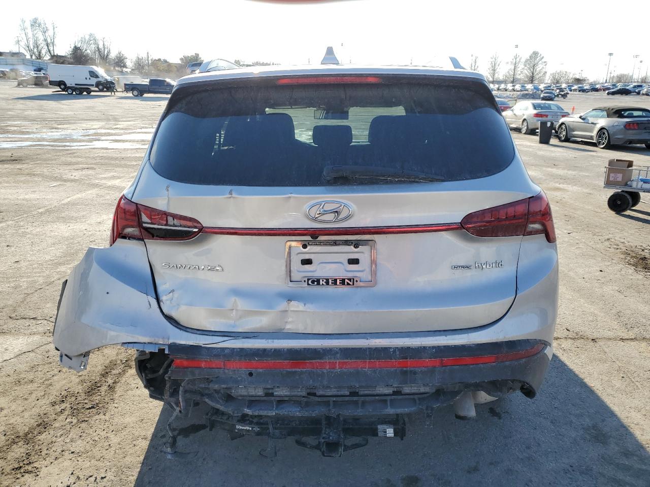 2021 Hyundai Santa Fe VIN KM8S3DA16MU009939 Copart auction photo, rear end damage thumbnail 6