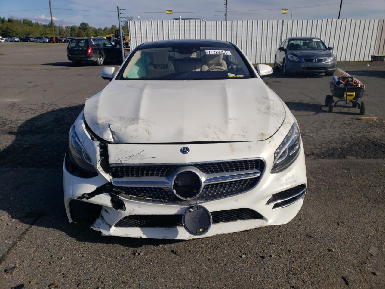 2019 Mercedes-Benz S-klasse VIN WDDXJ8GB0KA036047 Copart auction photo, front end / undercarriage damage thumbnail 5