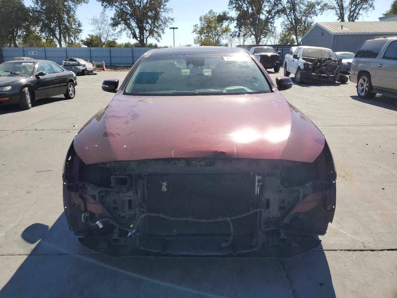 2015 Hyundai Genesis VIN KMHGN4JE2FU026744 Copart auction photo, front end damage thumbnail 5