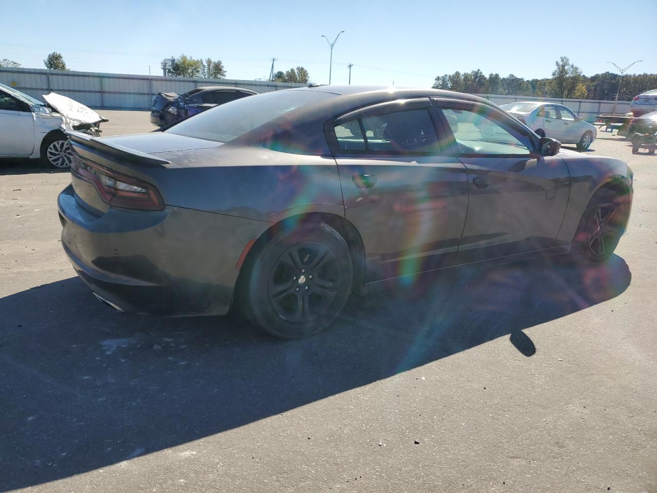 2015 Dodge Charger VIN 2C3CDXBG3FH784459 Copart auction photo, rear end / side damage thumbnail 3