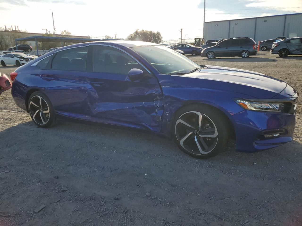2020 Honda Accord VIN 1HGCV1F35LA093524 Copart auction photo, side / front end damage thumbnail 4