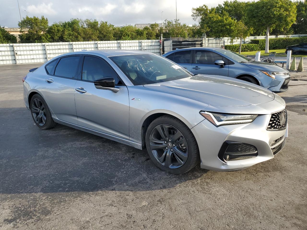 2021 Acura TLX VIN 19UUB6F58MA003215 Copart auction photo, replaced vin damage thumbnail 4
