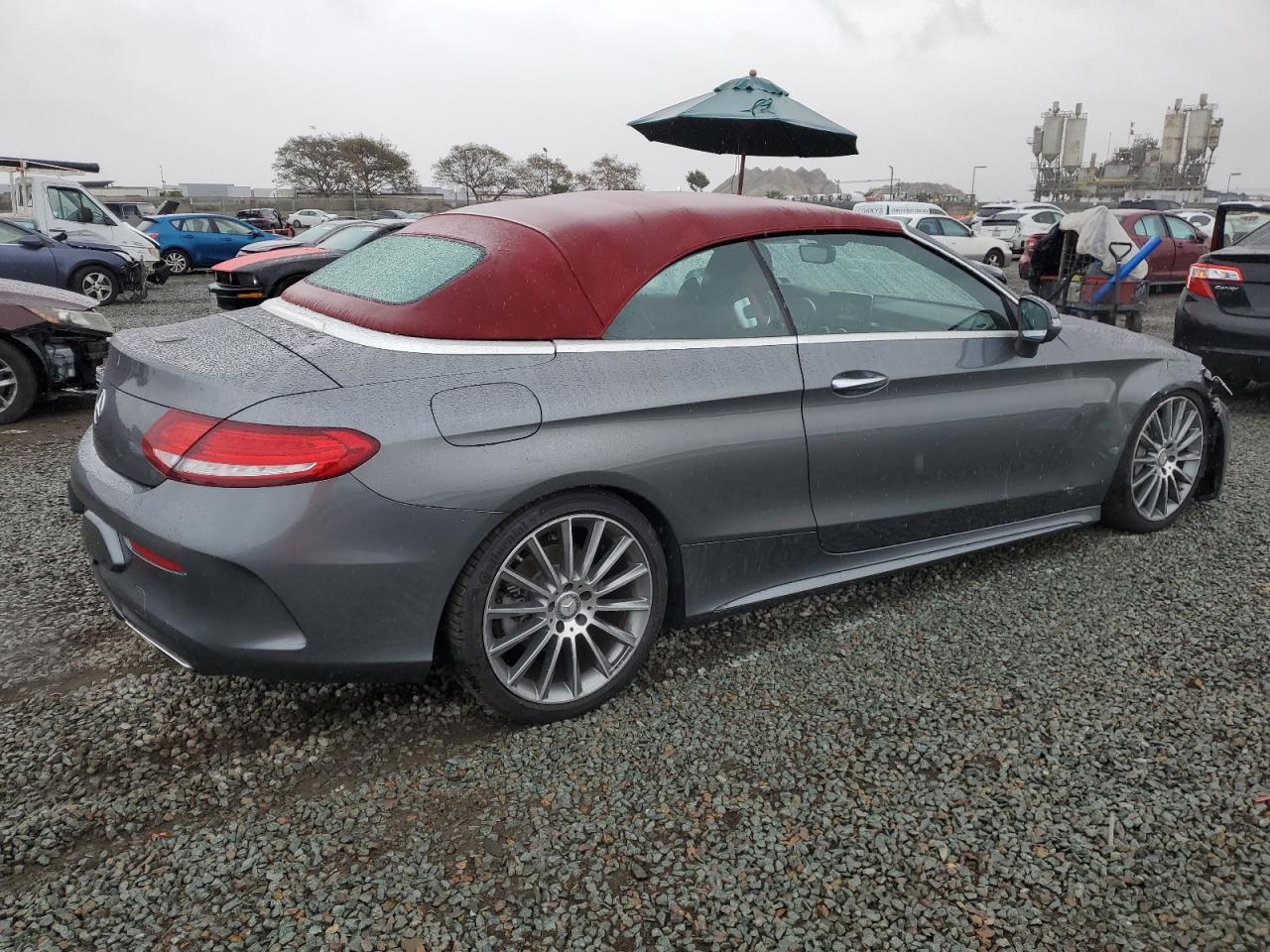 2017 Mercedes-Benz C-klasse VIN WDDWK4JB7HF425161 Copart auction photo, front end / side damage thumbnail 3