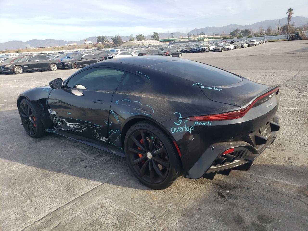 2020 Aston Martin Vantage VIN SCFSMGAWXLGN04982 Copart auction photo, all over damage thumbnail 2