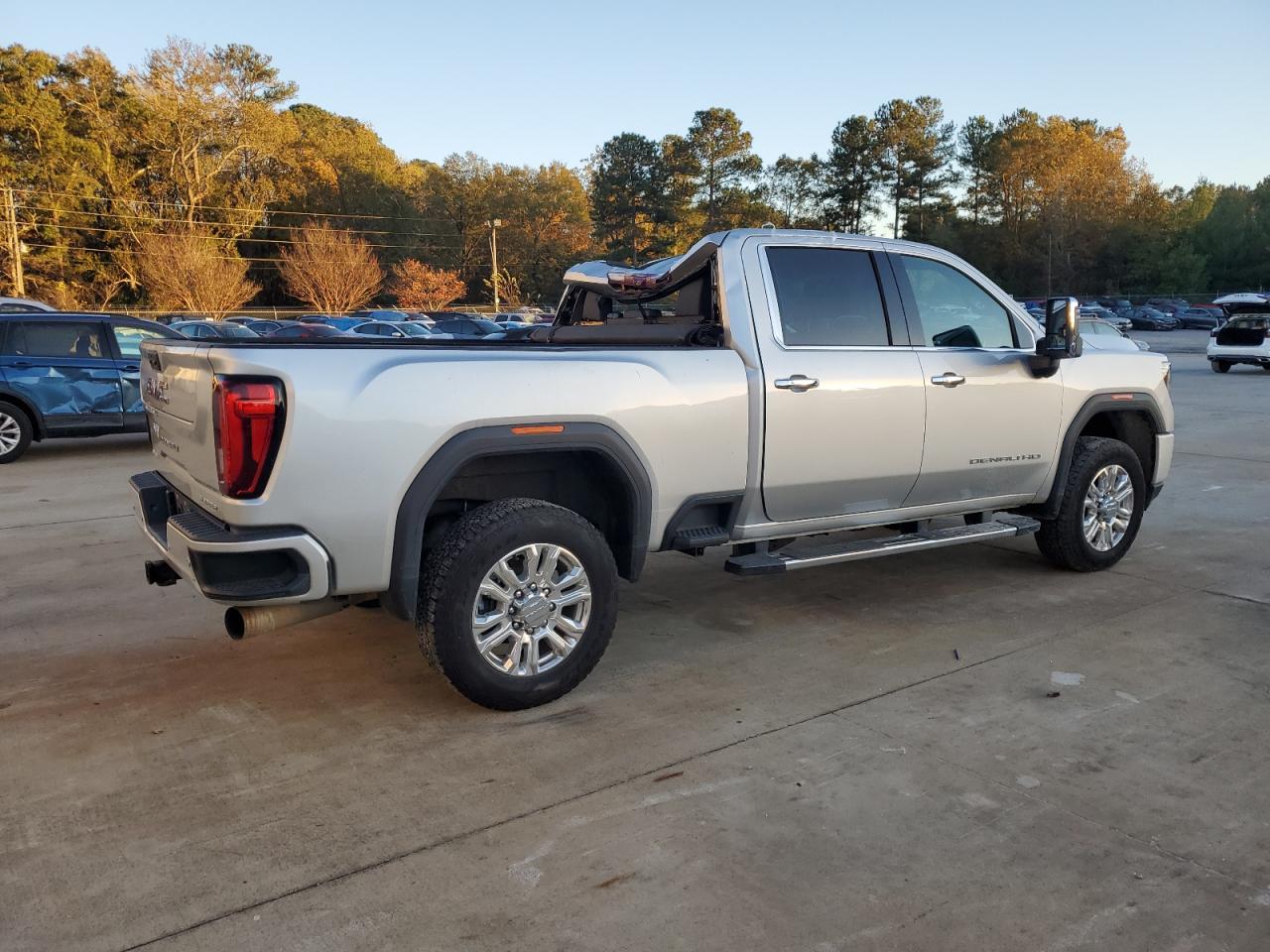 2020 GMC Sierra VIN 1GT49REY3LF344868 Copart auction photo, top/roof damage thumbnail 3