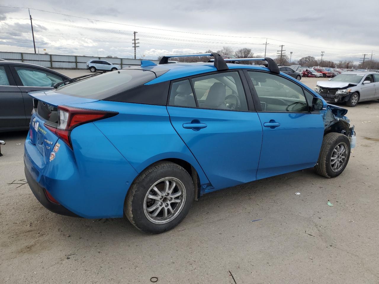 2020 Toyota Prius VIN JTDL9RFU4L3020885 Copart auction photo, front end / side damage thumbnail 3