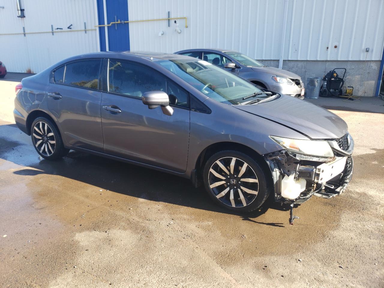 2015 Honda Civic VIN 2HGFB2F72FH007848 Copart auction photo, front end / side damage thumbnail 4