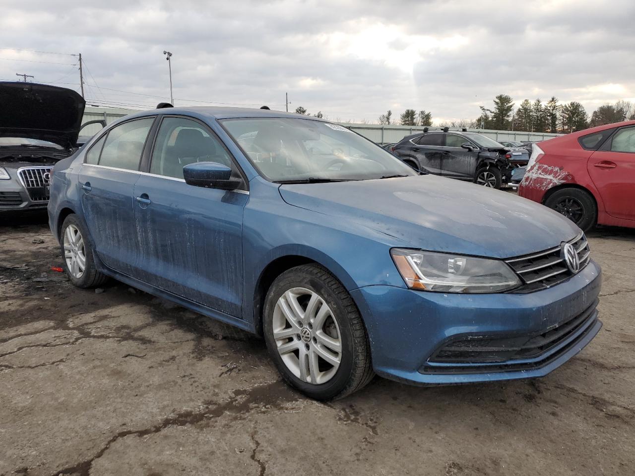 2017 Volkswagen Jetta VIN 3VW2B7AJ5HM280149 Copart auction photo, side / rear end damage thumbnail 4