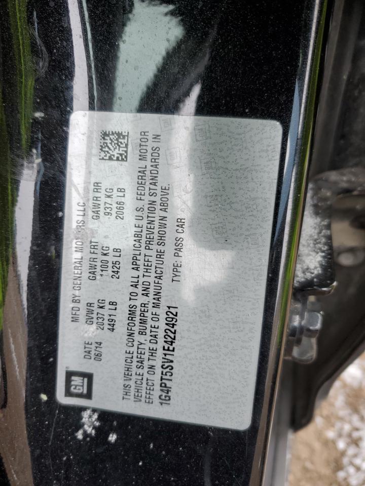 2014 Buick Verano VIN 1G4PT5SV1E4224921 Copart auction photo, side damage thumbnail 12