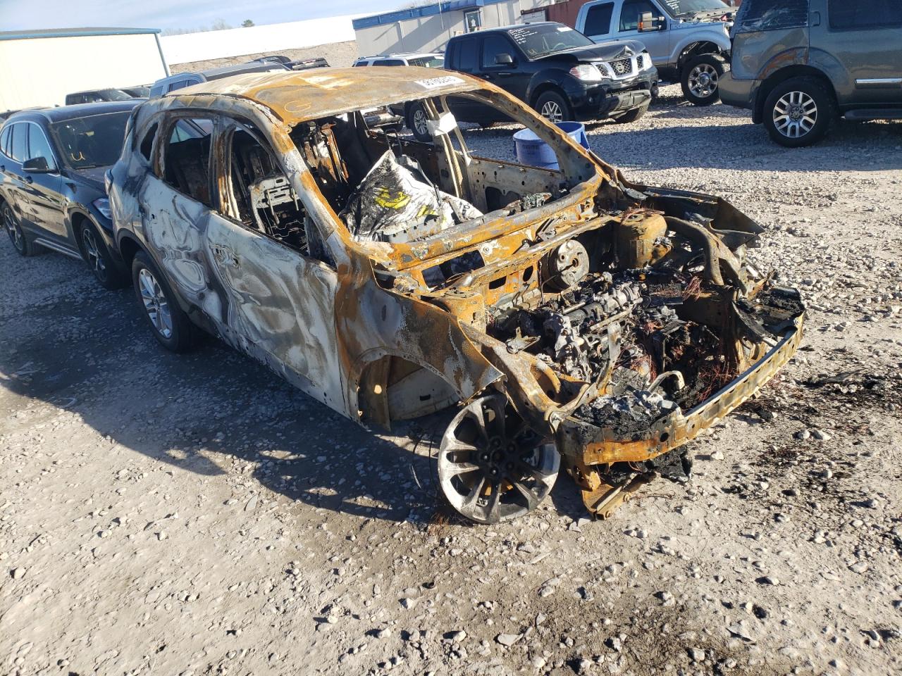2022 Ford Escape VIN 1FMCU0G67NUB94002 Copart auction photo, burn damage thumbnail 4