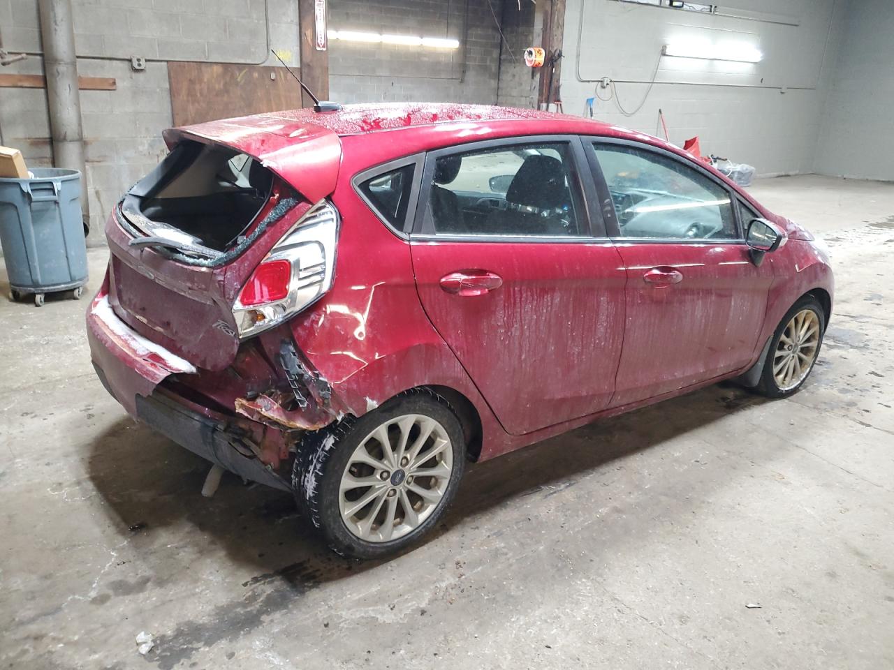 2014 Ford Fiesta VIN 3FADP4EJ7EM117199 Copart auction photo, rear end damage thumbnail 3