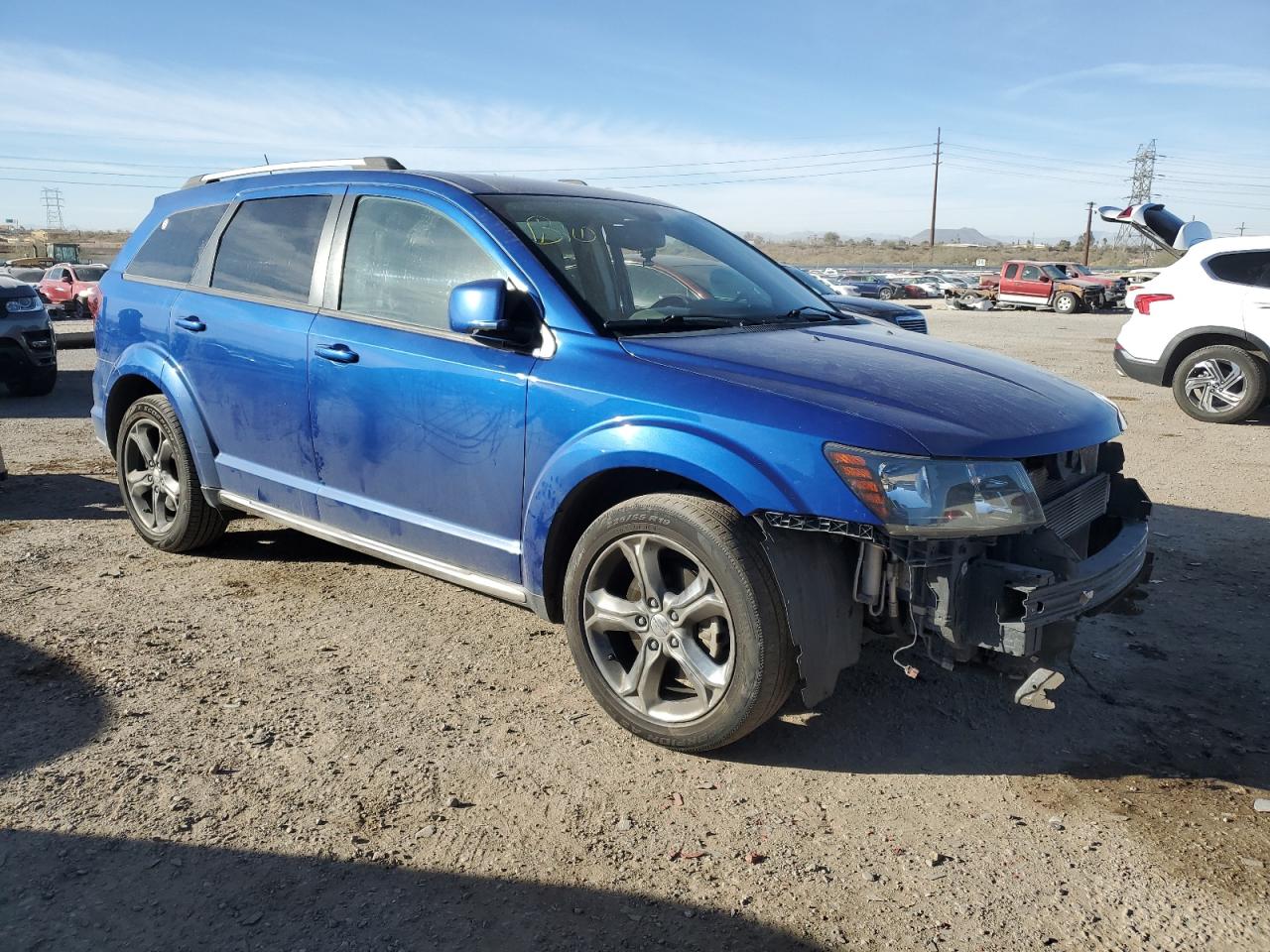 2015 Dodge Journey VIN 3C4PDCGB5FT727657 Copart auction photo, side / front end damage thumbnail 4
