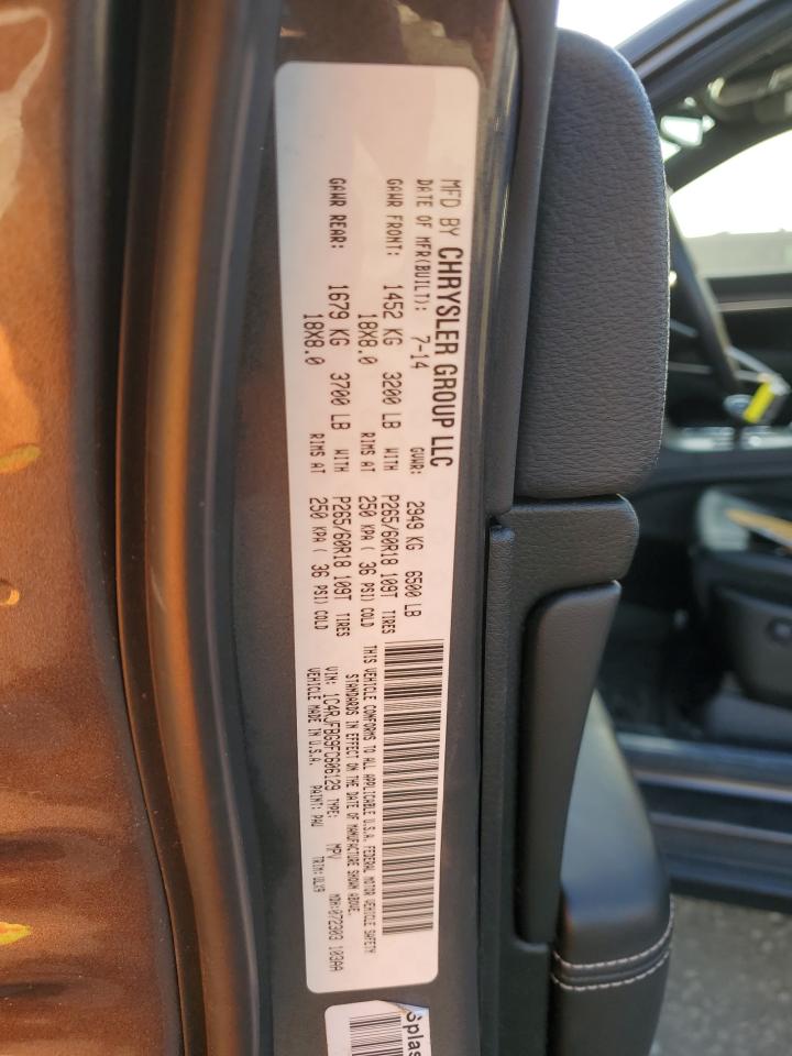 2015 Jeep Grand Cherokee VIN 1C4RJFBG9FC606129 Copart auction photo, rear end / front end damage thumbnail 14