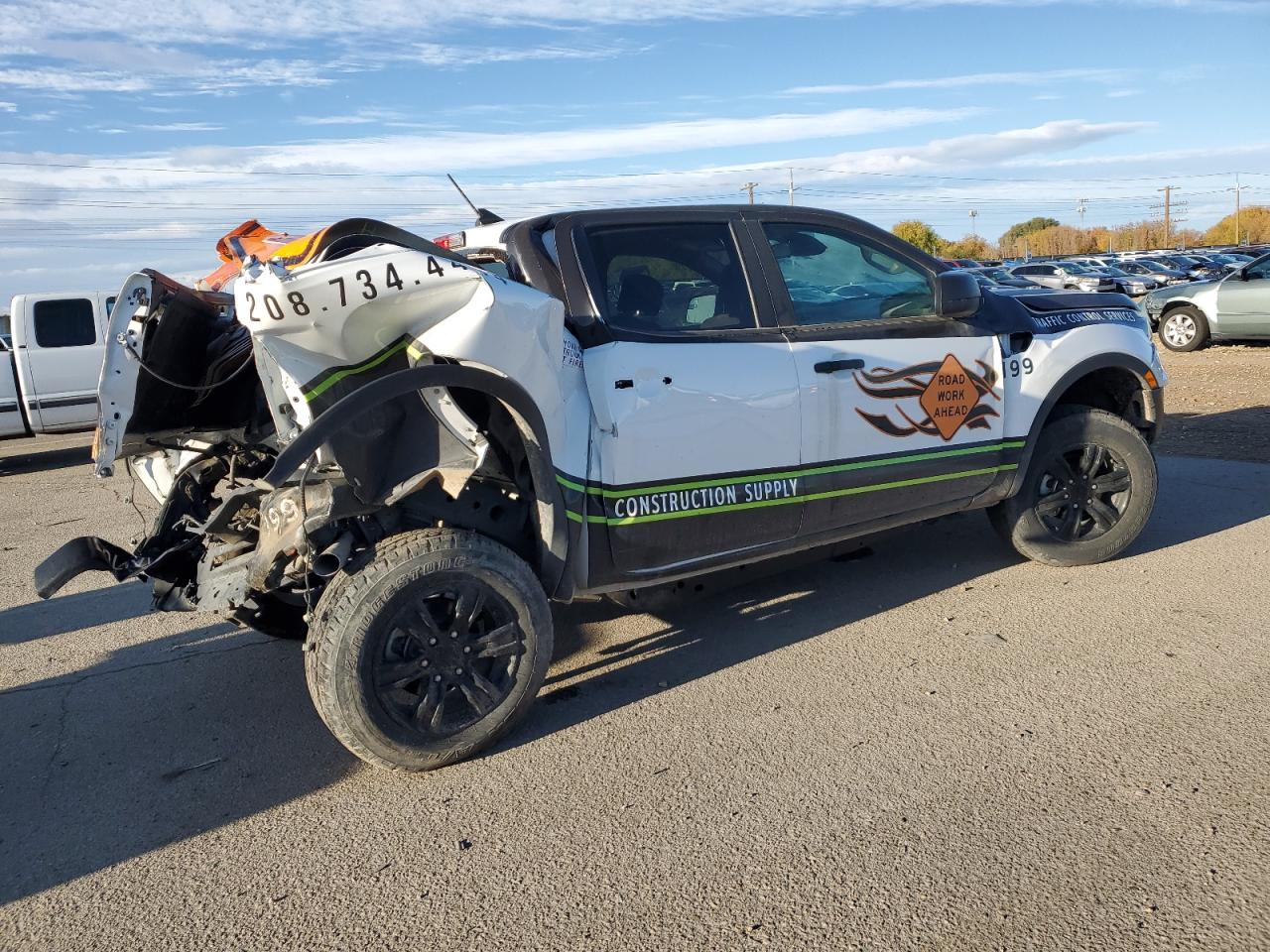 2022 Ford Ranger VIN 1FTER4FH3NLD45707 Copart auction photo, all over / frame damage damage thumbnail 3