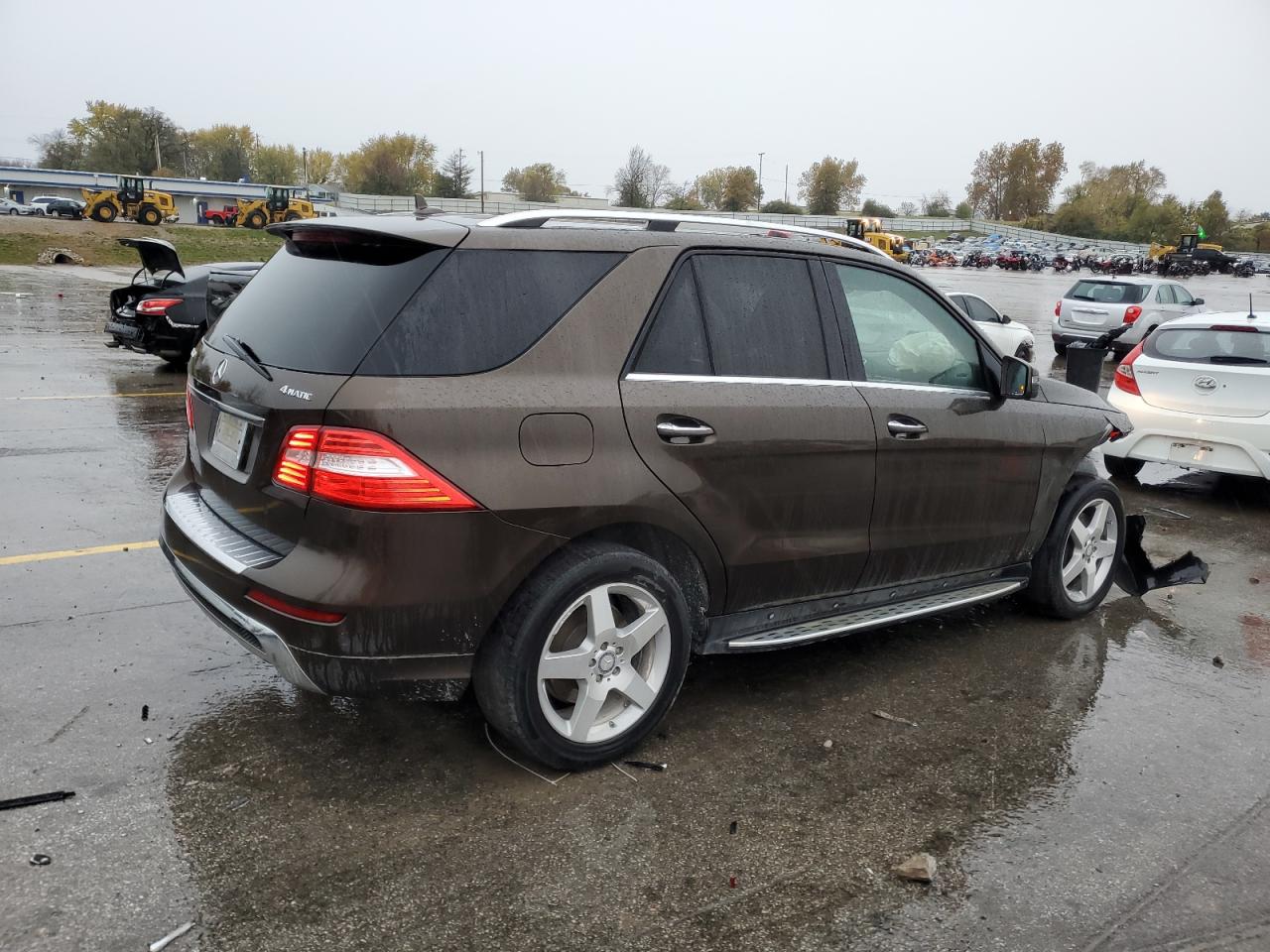 2014 Mercedes-Benz M-klasse VIN 4JGDA5HB6EA365183 Copart auction photo, front end damage thumbnail 3