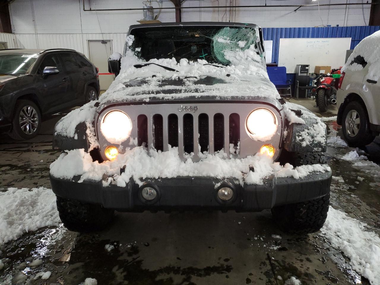 2018 Jeep Wrangler VIN 1C4GJWAG5JL924069 Copart auction photo, top/roof damage thumbnail 5