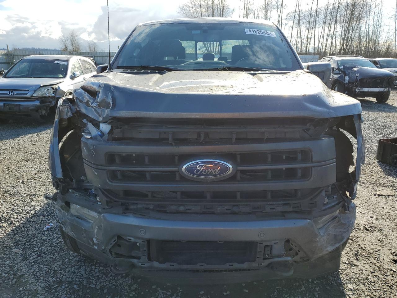 2021 Ford F-150 VIN 1FTFW1ED9MFC46588 Copart auction photo, front end / top/roof damage thumbnail 5