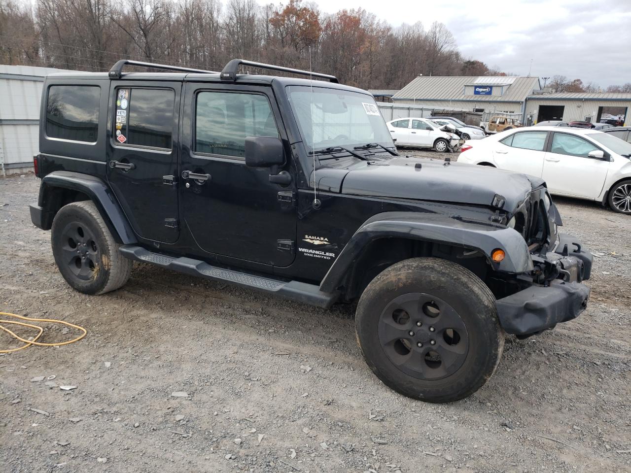 2014 Jeep Wrangler VIN 1C4BJWEG6EL222529 Copart auction photo, front end damage thumbnail 4