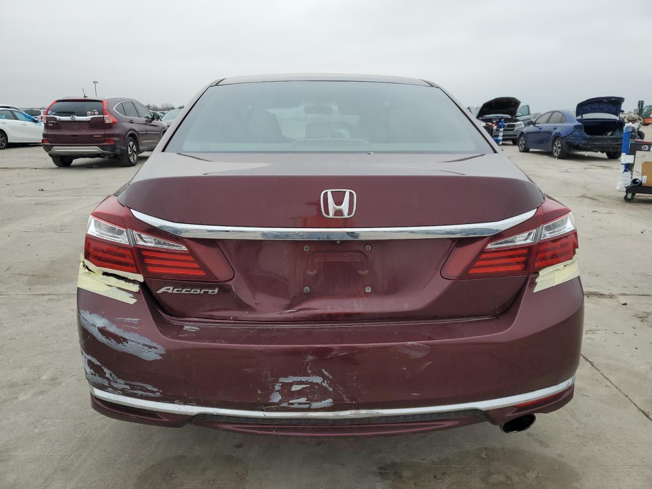 2017 Honda Accord VIN 1HGCR2F37HA059540 Copart auction photo, rear end / front end damage thumbnail 6