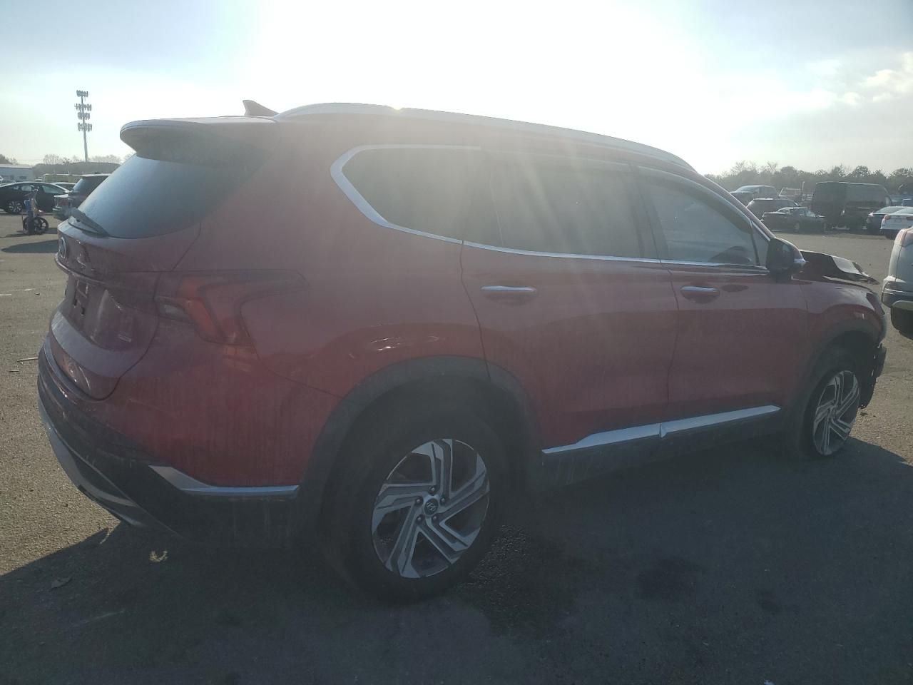 2022 Hyundai Santa Fe VIN 5NMS3DAJ6NH432548 Copart auction photo, front end / rear end damage thumbnail 3