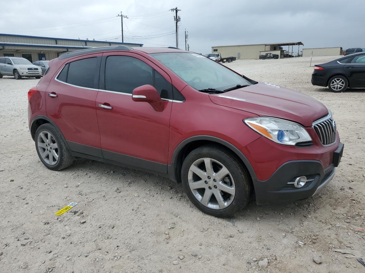 2016 Buick Encore VIN KL4CJDSB7GB585555 Copart auction photo, front end / side damage thumbnail 4