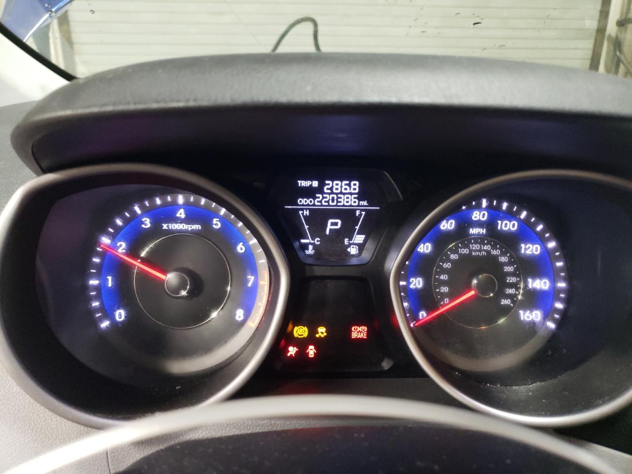 2013 Hyundai Elantra VIN KMHDH4AE2DU527348 Copart auction photo, rear end damage thumbnail 9