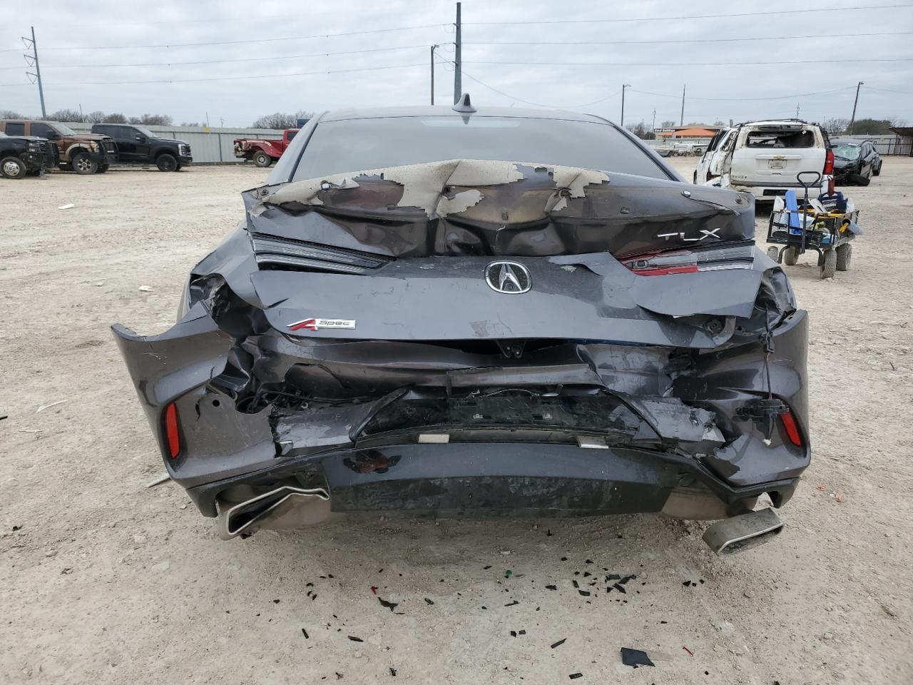 2023 Acura TLX VIN 19UUB5F54PA001069 Copart auction photo, all over damage thumbnail 6
