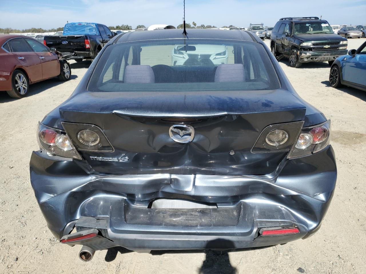 2008 Mazda 3 VIN JM1BK32G281186659 Copart auction photo, rear end / front end damage thumbnail 6