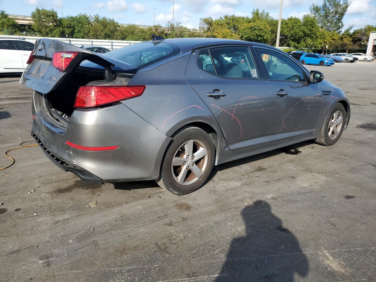 2015 KIA Optima VIN 5XXGM4A7XFG445858 Copart auction photo, rear end damage thumbnail 3