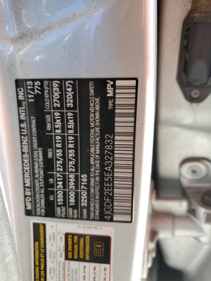 2014 Mercedes-Benz GL-klasse VIN 4JGDF2EE5EA327832 Copart auction photo, minor dent/scratches damage thumbnail 13
