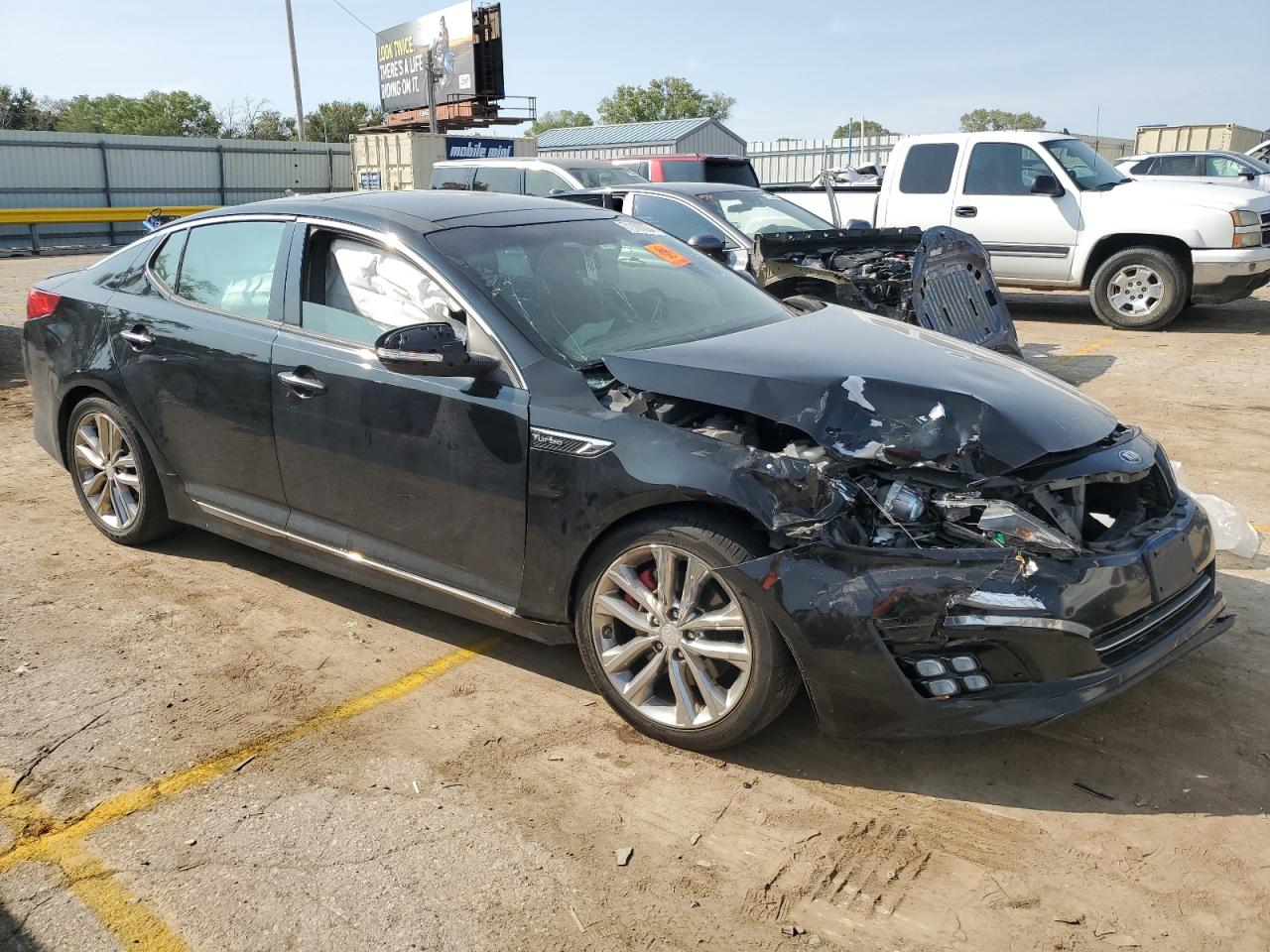 2014 KIA Optima VIN 5XXGR4A67EG344915 Copart auction photo, front end / minor dent/scratches damage thumbnail 4