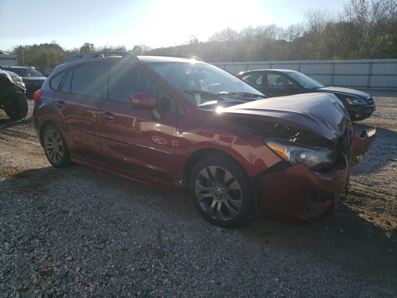 2014 Subaru Impreza VIN JF1GPAL68E8274478 Copart auction photo, front end / side damage thumbnail 4