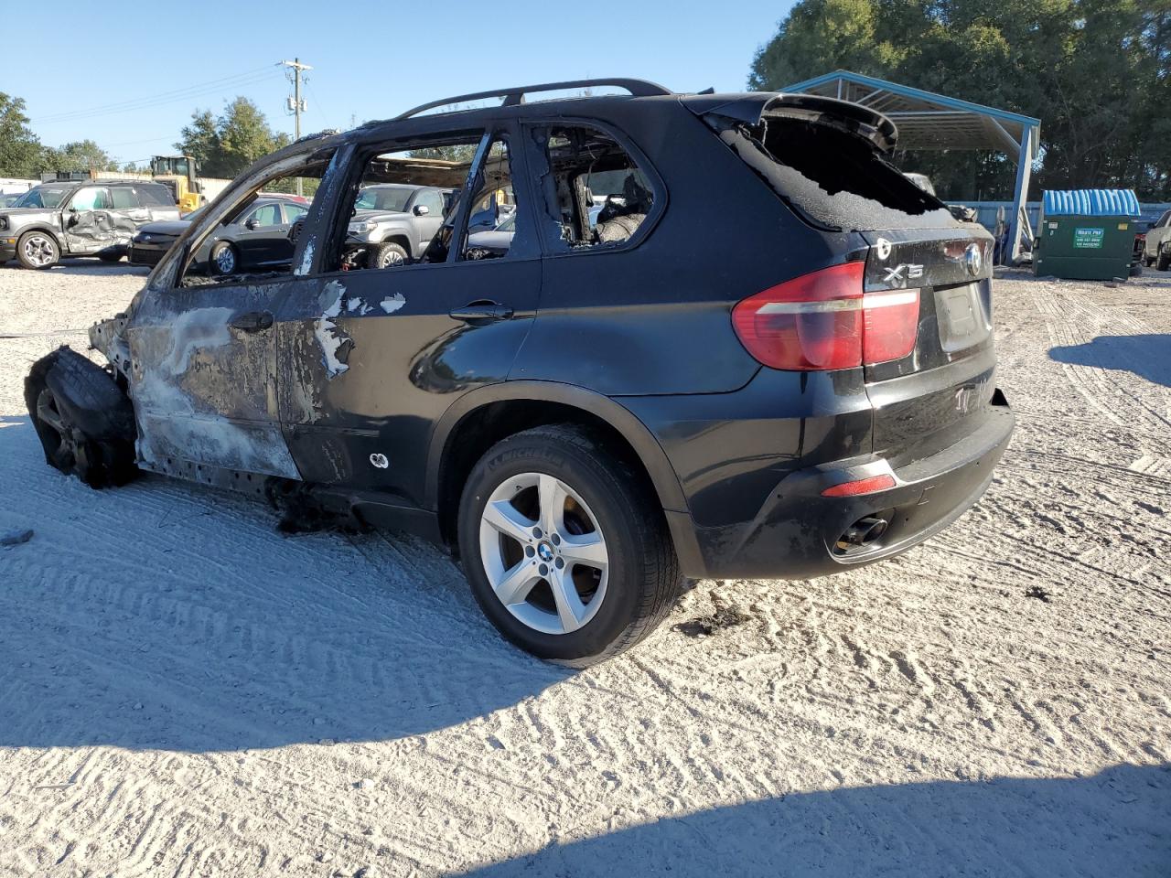2009 BMW X5 VIN 5UXFE43589L265933 Copart auction photo, burn damage thumbnail 2