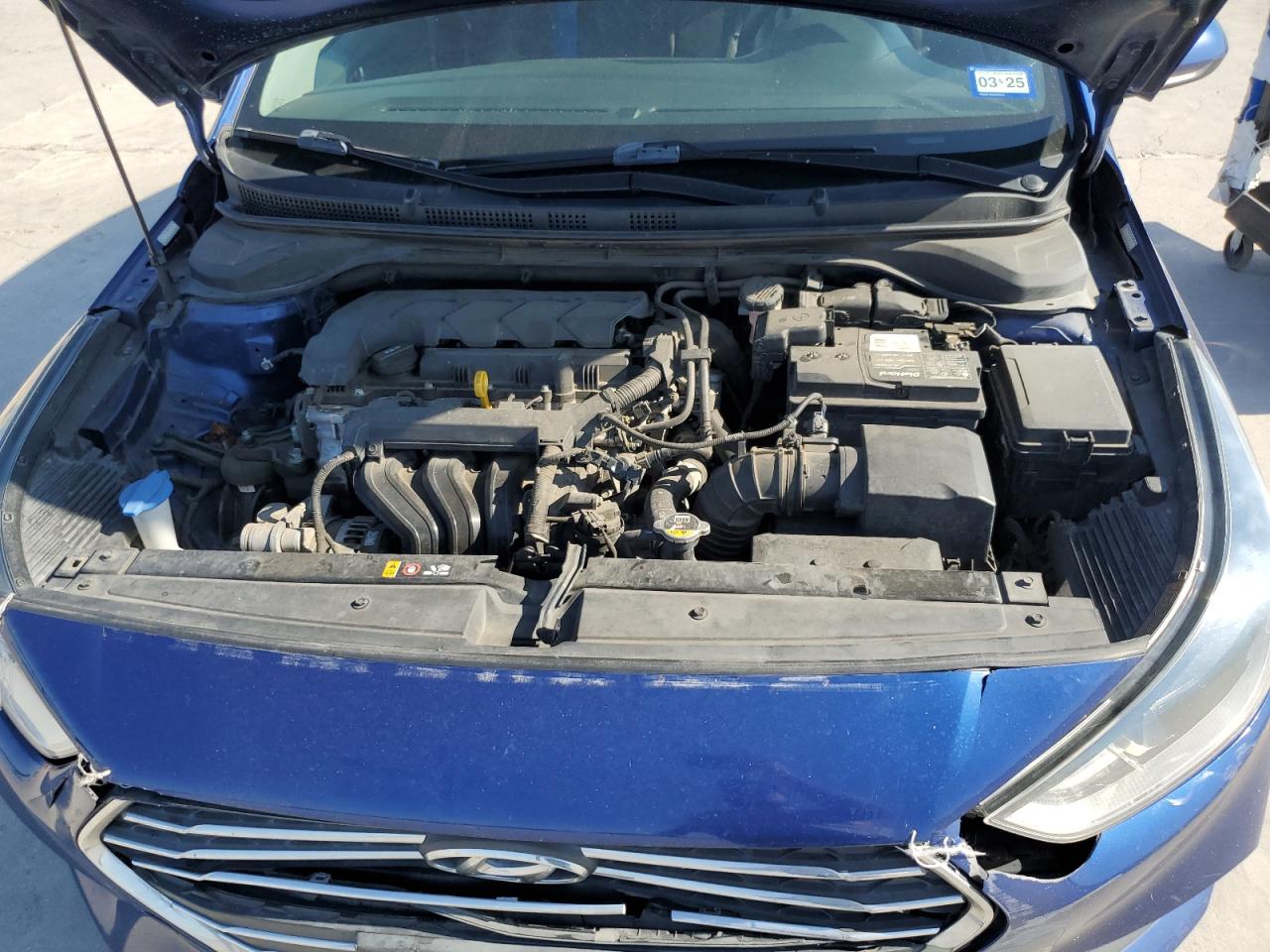 2021 Hyundai Accent VIN 3KPC24A60ME12912 Copart auction photo, front end / minor dent/scratches damage thumbnail 11
