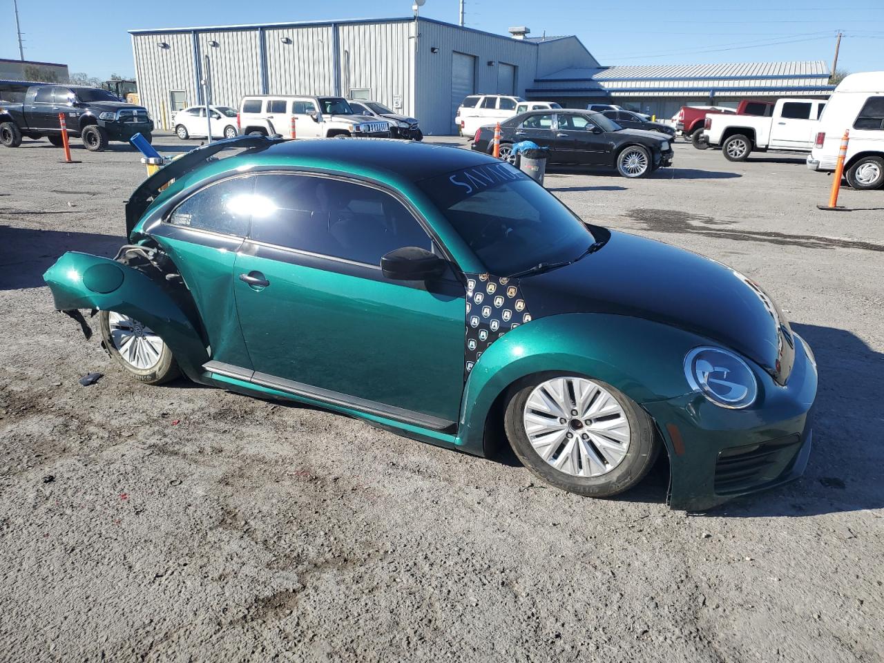 2017 Volkswagen Beetle VIN 3VWF17AT4HM624320 Copart auction photo, rear end damage thumbnail 4