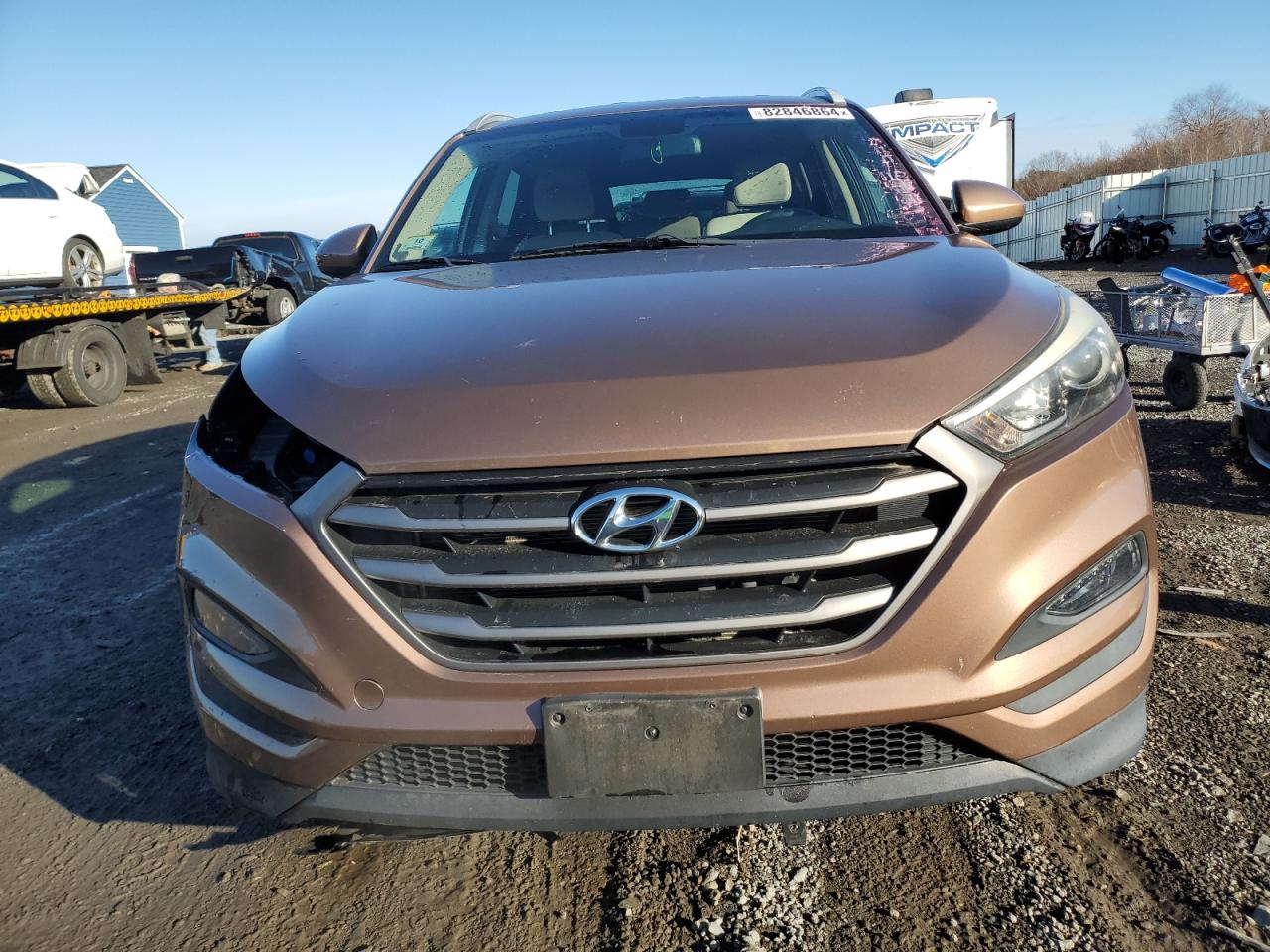 2016 Hyundai Tucson VIN KM8J3CA45GU199530 Copart auction photo, rear end / side damage thumbnail 5