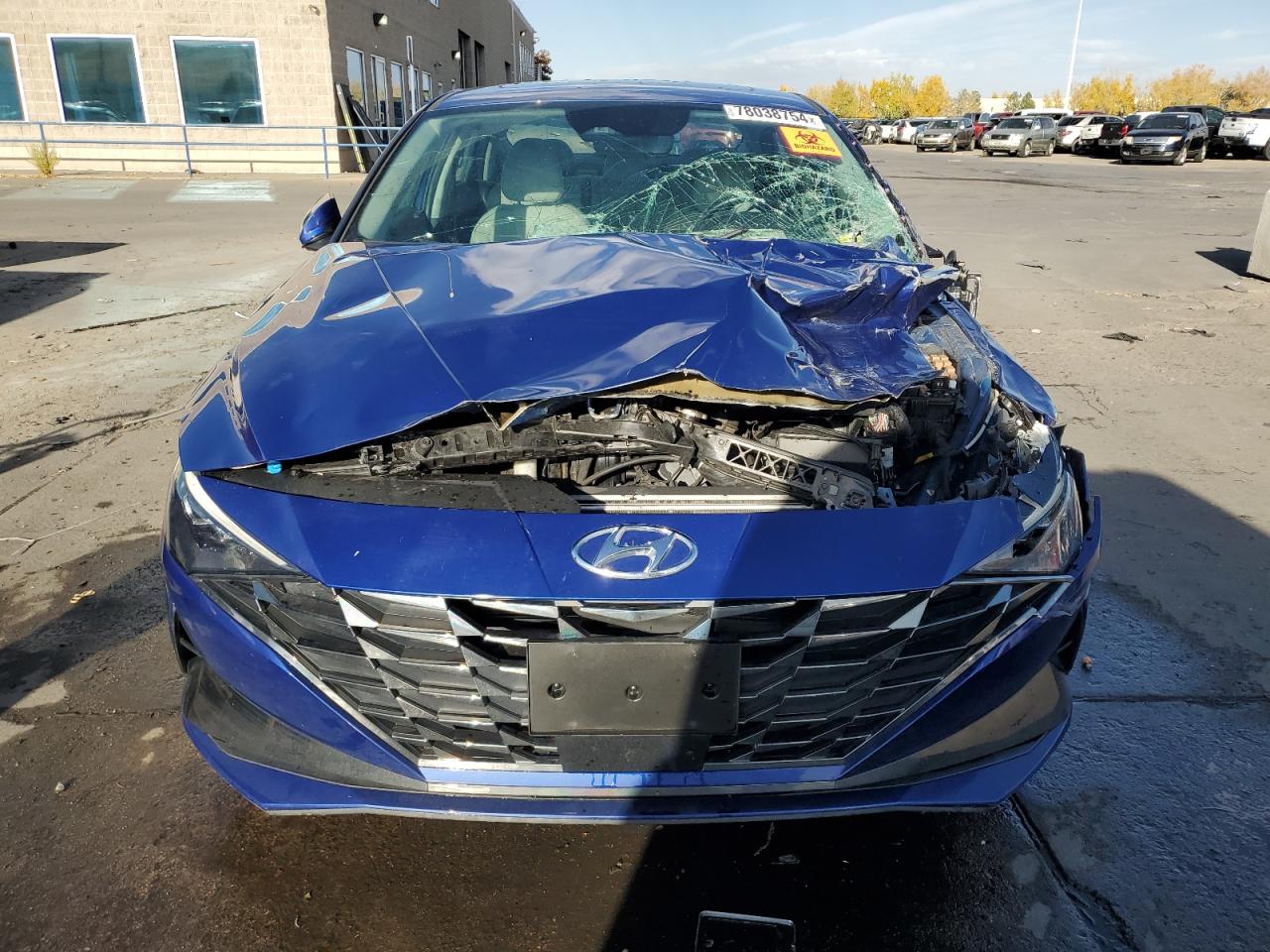 2021 Hyundai Elantra VIN 5NPLP4AG6MH010441 Copart auction photo, front end damage thumbnail 5