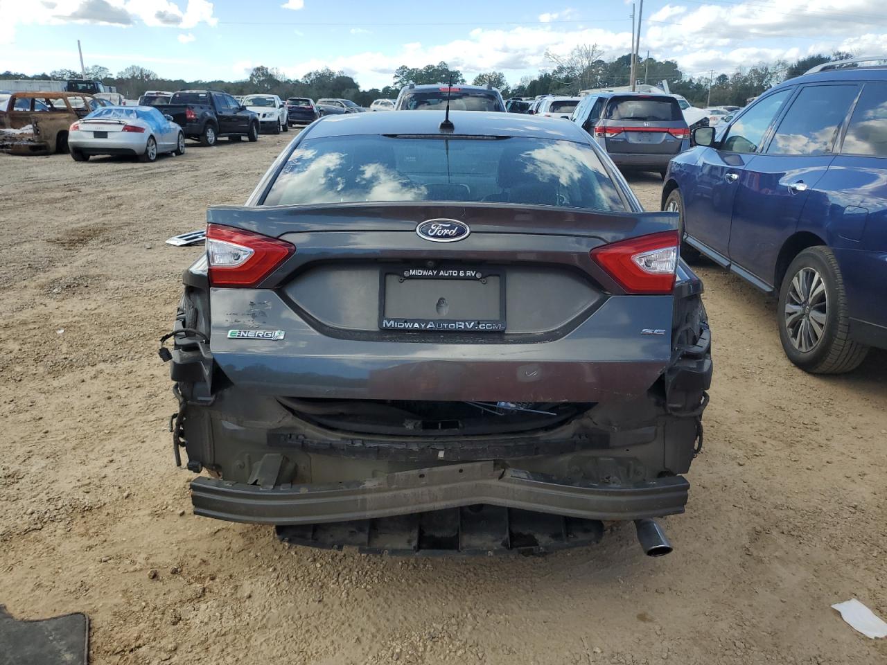 2016 Ford Fusion VIN 3FA6P0PU8GR384608 Copart auction photo, rear end damage thumbnail 6