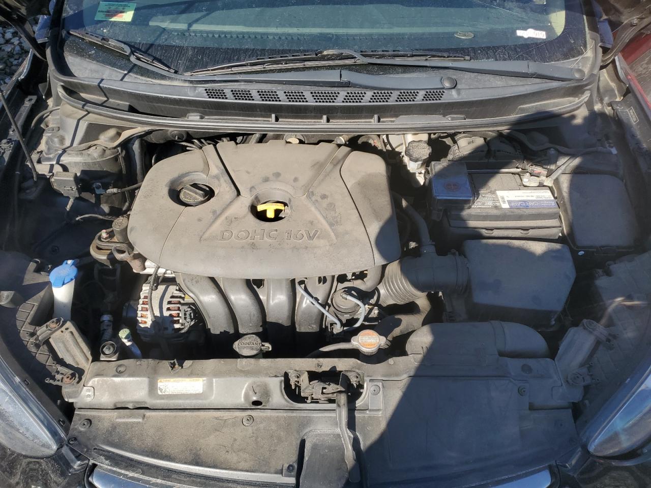 2013 Hyundai Elantra VIN 5NPDH4AE7DH153530 Copart auction photo, front end / side damage thumbnail 11