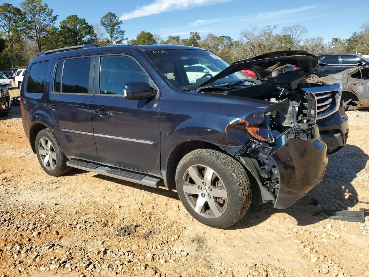2012 Honda Pilot VIN 5FNYF4H97CB010171 Copart auction photo, front end damage thumbnail 4
