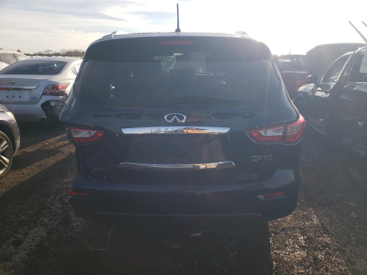 2015 Infiniti QX60 VIN 5N1AL0MM7FC552185 Copart auction photo, rear end / side damage thumbnail 6