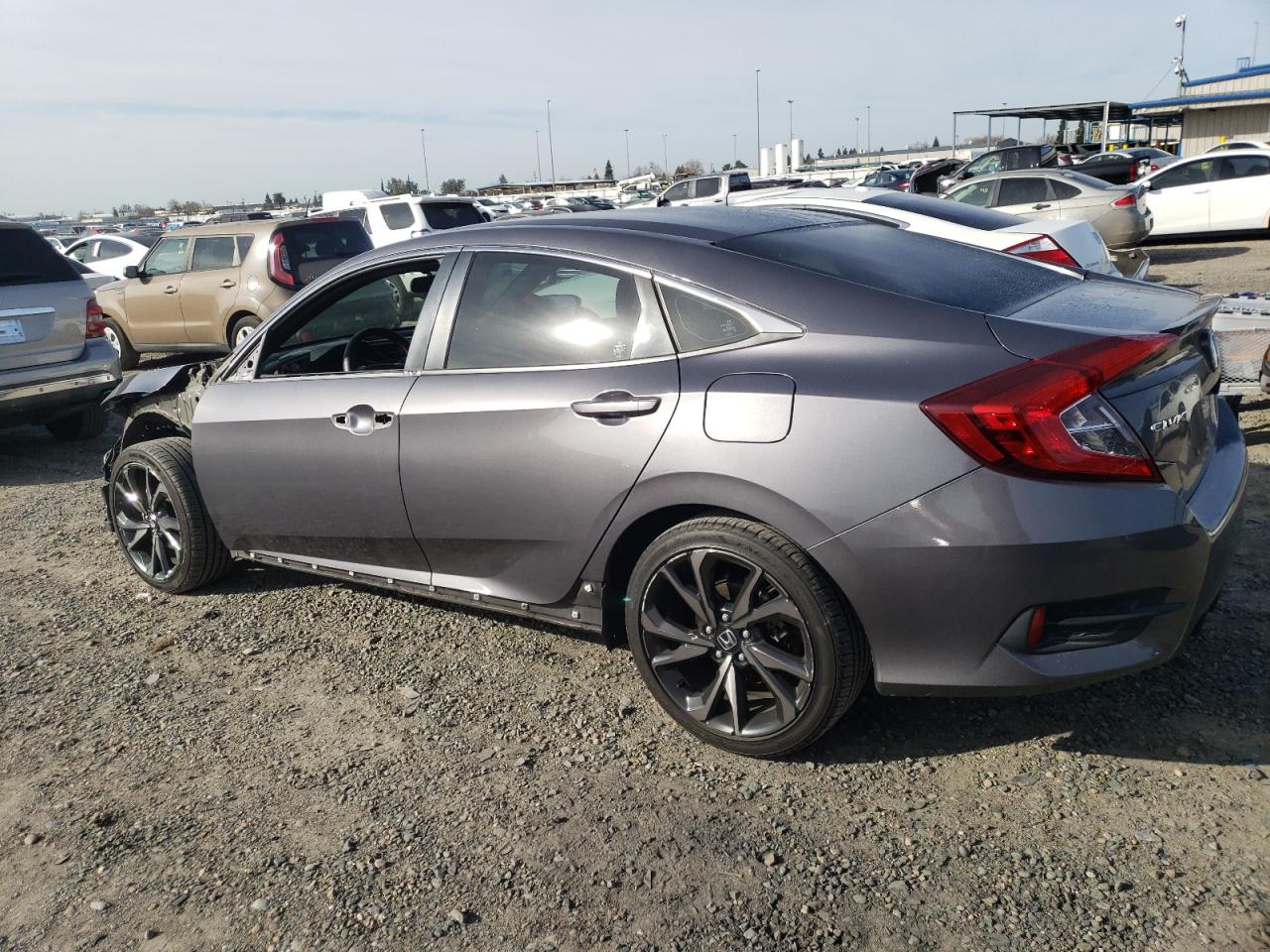 2019 Honda Civic VIN 19XFC2F85KE207262 Copart auction photo, front end damage thumbnail 2